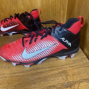 Red Nike Alpha Football Cleats Size 11.5